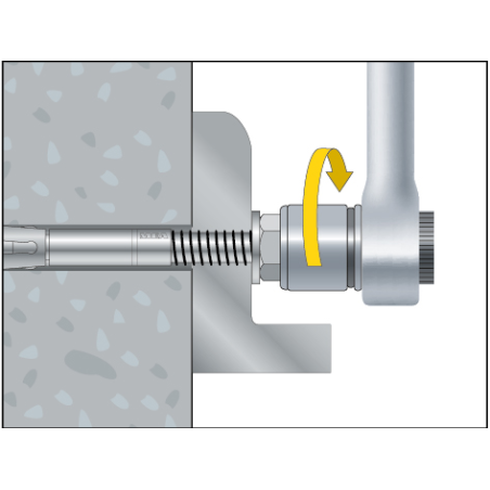 EKA önfeszítő tűzálló acél alapcsavar M6x70