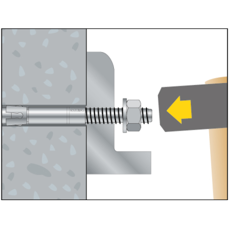 EKA önfeszítő tűzálló acél alapcsavar M6x70