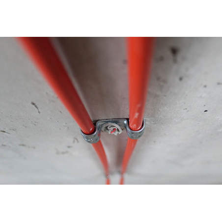 DFT lőhető tűzálló félköríves fém dupla bilincs előrögzítővel Ø 8 mm