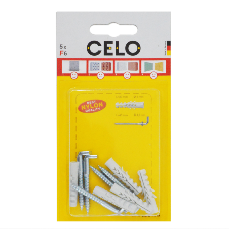 F szárnyas dűbel kampóval, bliszterben