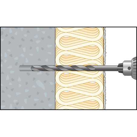 Szerelési kép – ResiTHERM® 12 betonba/porózus betonba történő telepítése 1.