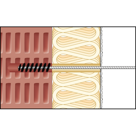 Szerelési kép – ResiTHERM® 12 üreges tégla/ falazatba történő telepítése 2