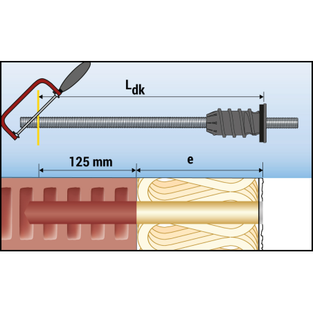 Szerelési kép – ResiTHERM® 12 üreges tégla/ falazatba történő telepítése 4