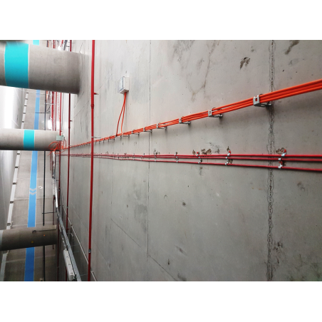 PFT lőhető tűzálló félköríves fém bilincs előrögzítővel Ø 8 mm