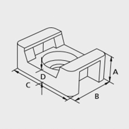 BBT csavarozható kötegelő talp, nylon tasakban