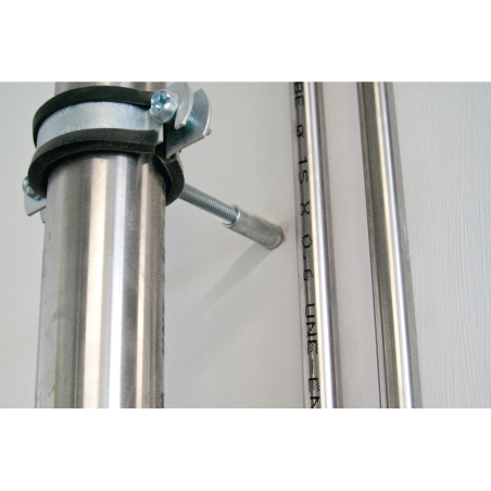 RI Ø60 nagy terhelhetőségű acél bilincs, EPDM szigeteléssel, M8+M10 kombinált menettel