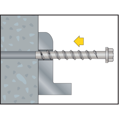 Direkt beton csavar BTS PT 5-30/5, D fejű, TX25, ZnAl