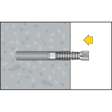 MZK Ø6 univerzális műanyag galléros dűbel, 4,5x45 csavarral