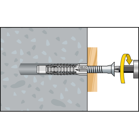 MZK Ø10 univerzális műanyag dűbel gallérral