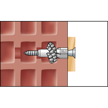 MZK Ø6 univerzális műanyag galléros dűbel, 4,5x45 csavarral