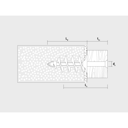 Műszaki rajz IPL 90 szigetelőanyag dübel